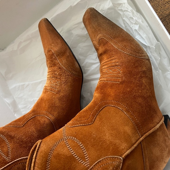 Khaite Dallas Suede Boots Size 37.5 - Picture 9 of 13